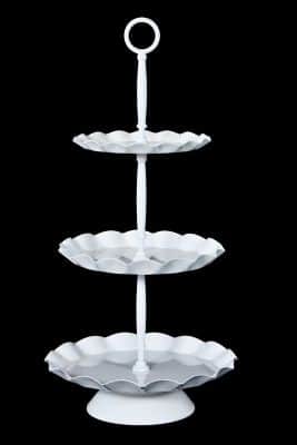 מעמד קאפקייקס 3 קומות לבן