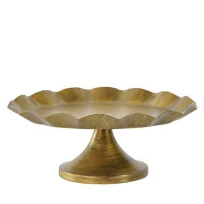 מעמד עוגות/עוגיות זהב דגם פרח